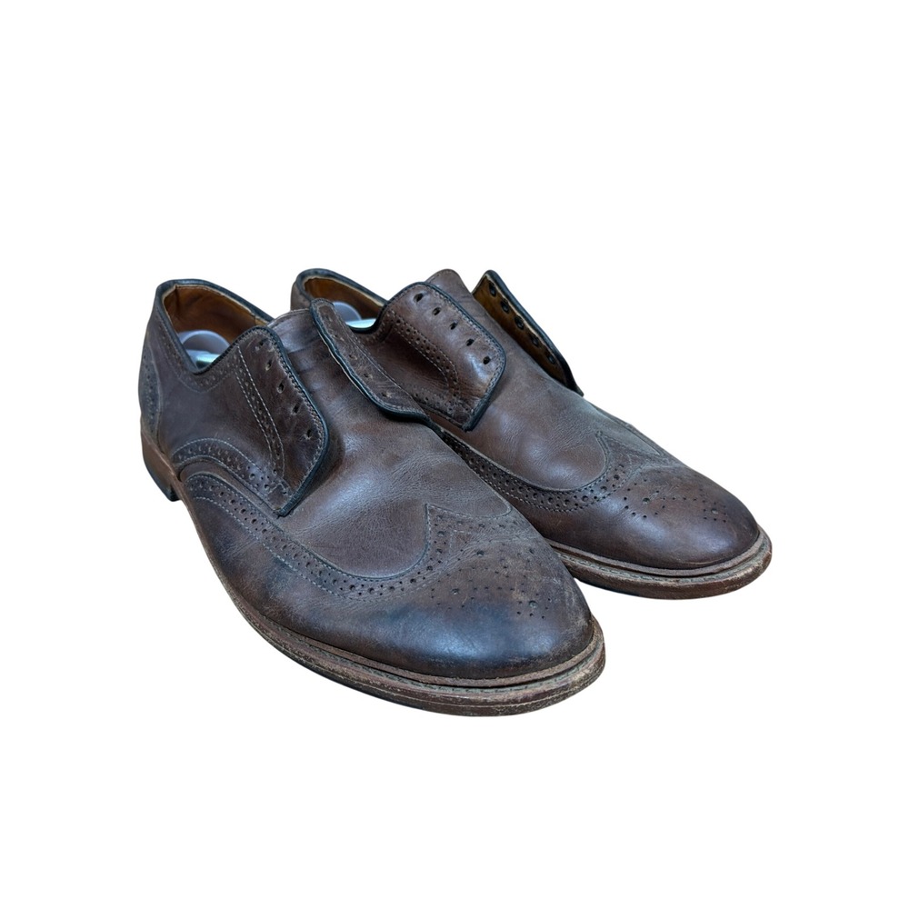 Allen Edmonds McAllister Wingtip Oxford Mens 13 D Brown Leather Brogue Shoes